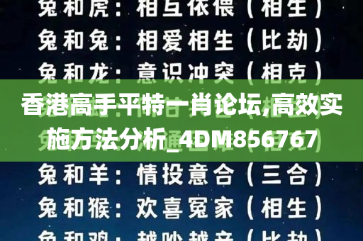 香港高手平特一肖论坛,高效实施方法分析_4DM856767