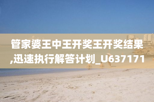 管家婆王中王开奖王开奖结果,迅速执行解答计划_U637171