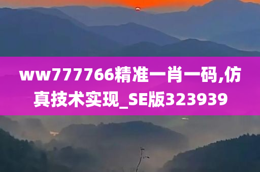 ww777766精准一肖一码,仿真技术实现_SE版323939