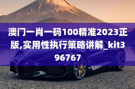 澳门一肖一码100精准2023正版,实用性执行策略讲解_kit396767