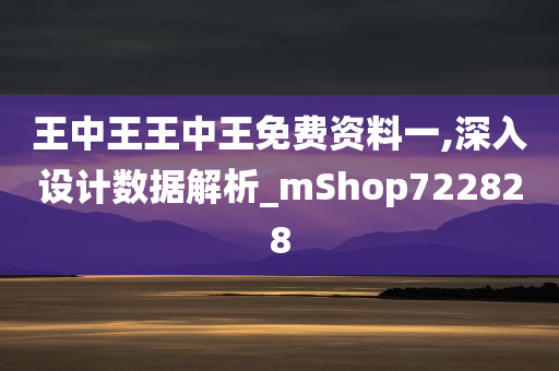 王中王王中王免费资料一,深入设计数据解析_mShop722828