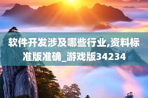 软件开发涉及哪些行业,资料标准版准确_游戏版34234