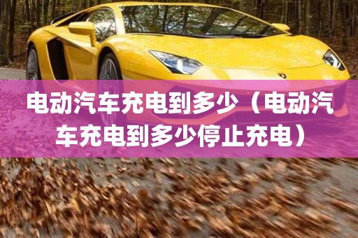 电动汽车充电到多少（电动汽车充电到多少停止充电）