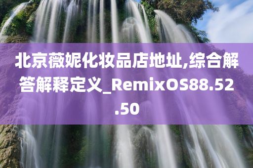 北京薇妮化妆品店地址,综合解答解释定义_RemixOS88.52.50