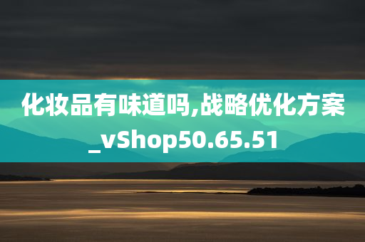 化妆品有味道吗,战略优化方案_vShop50.65.51