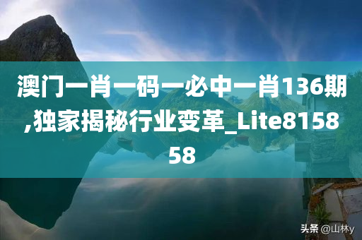 澳门一肖一码一必中一肖136期,独家揭秘行业变革_Lite815858