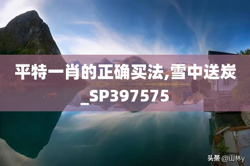 平特一肖的正确买法,雪中送炭_SP397575