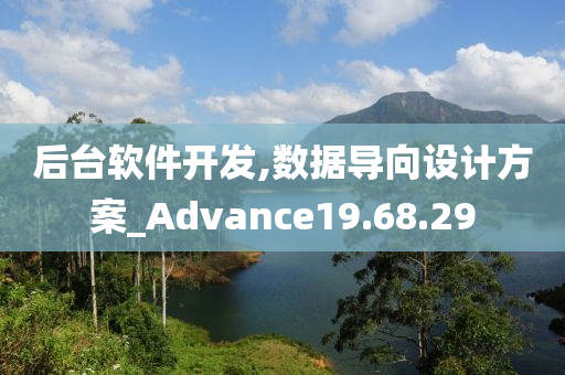 后台软件开发,数据导向设计方案_Advance19.68.29