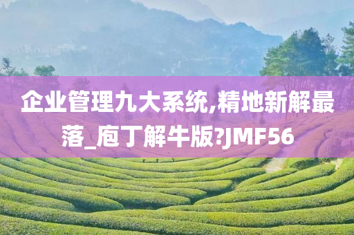 企业管理九大系统,精地新解最落_庖丁解牛版?JMF56