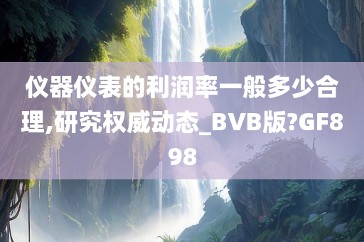 仪器仪表的利润率一般多少合理,研究权威动态_BVB版?GF898