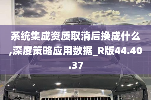 系统集成资质取消后换成什么,深度策略应用数据_R版44.40.37