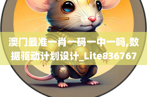 澳门最准一肖一码一中一吗,数据驱动计划设计_Lite836767