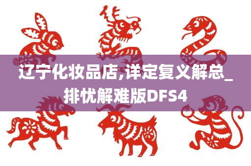 辽宁化妆品店,详定复义解总_排忧解难版DFS4