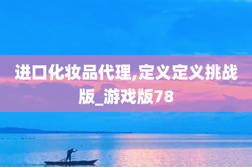 进口化妆品代理,定义定义挑战版_游戏版78