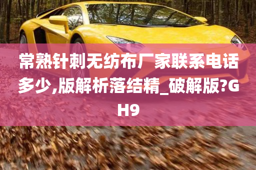 常熟针刺无纺布厂家联系电话多少,版解析落结精_破解版?GH9