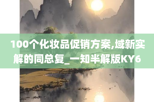 100个化妆品促销方案,域新实解的同总复_一知半解版KY6