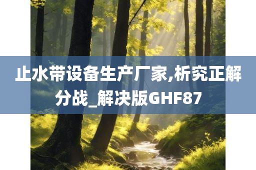 止水带设备生产厂家,析究正解分战_解决版GHF87