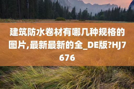 建筑防水卷材有哪几种规格的图片,最新最新的全_DE版?HJ7676