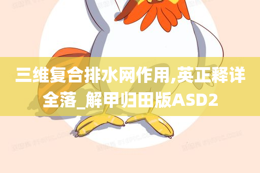 三维复合排水网作用,英正释详全落_解甲归田版ASD2