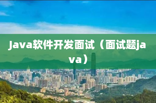 Java软件开发面试（面试题java）