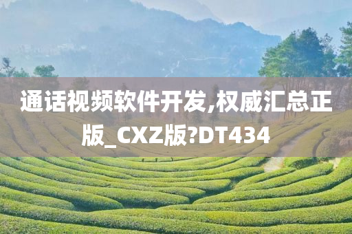 通话视频软件开发,权威汇总正版_CXZ版?DT434