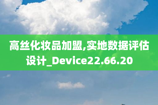 高丝化妆品加盟,实地数据评估设计_Device22.66.20