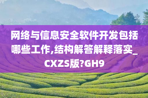 网络与信息安全软件开发包括哪些工作,结构解答解释落实_CXZS版?GH9