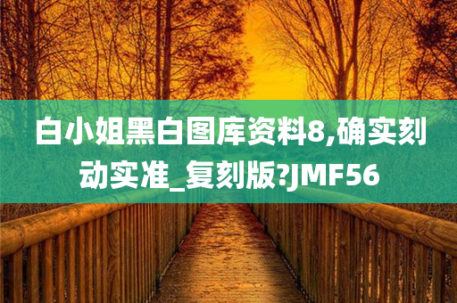 白小姐黑白图库资料8,确实刻动实准_复刻版?JMF56