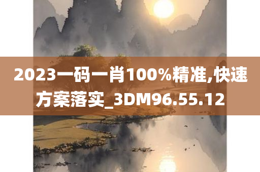 2023一码一肖100%精准,快速方案落实_3DM96.55.12