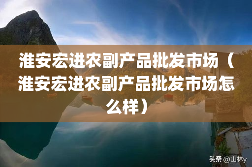 淮安宏进农副产品批发市场（淮安宏进农副产品批发市场怎么样）