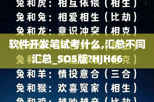 软件开发笔试考什么,汇总不同汇总_SOS版?HJH66