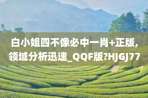 白小姐四不像必中一肖+正版,领域分析迅速_QQF版?HJGJ77