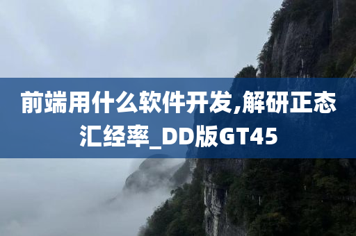 前端用什么软件开发,解研正态汇经率_DD版GT45