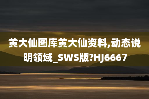 黄大仙图库黄大仙资料,动态说明领域_SWS版?HJ6667