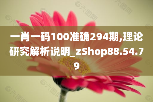 一肖一码100准确294期,理论研究解析说明_zShop88.54.79