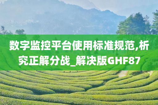 数字监控平台使用标准规范,析究正解分战_解决版GHF87