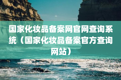 国家化妆品备案网官网查询系统（国家化妆品备案官方查询网站）