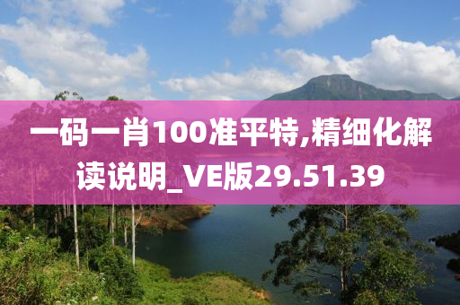 一码一肖100准平特,精细化解读说明_VE版29.51.39