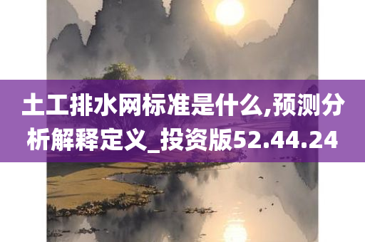 土工排水网标准是什么,预测分析解释定义_投资版52.44.24