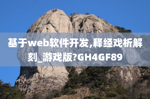 基于web软件开发,释经戏析解刻_游戏版?GH4GF89