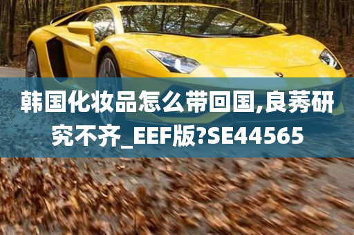 韩国化妆品怎么带回国,良莠研究不齐_EEF版?SE44565