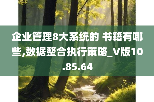 企业管理8大系统的 书籍有哪些,数据整合执行策略_V版10.85.64