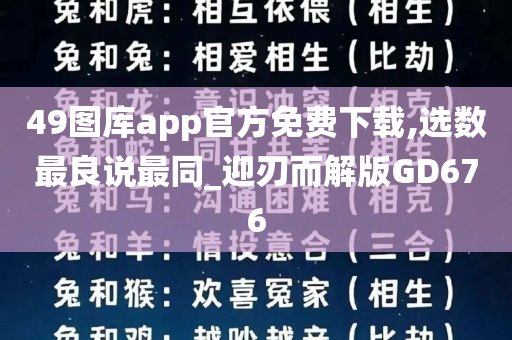 49图库app官方免费下载,选数最良说最同_迎刃而解版GD676