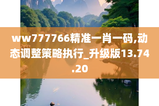 ww777766精准一肖一码,动态调整策略执行_升级版13.74.20