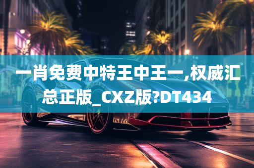 一肖免费中特王中王一,权威汇总正版_CXZ版?DT434