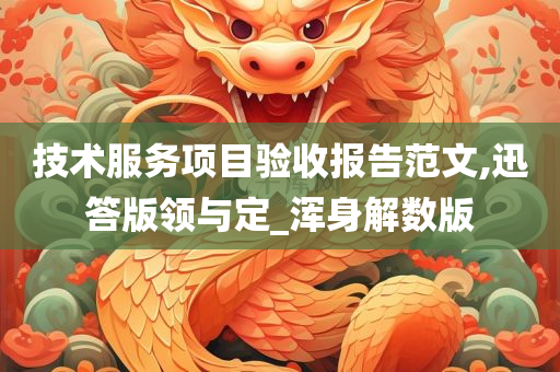 技术服务项目验收报告范文,迅答版领与定_浑身解数版