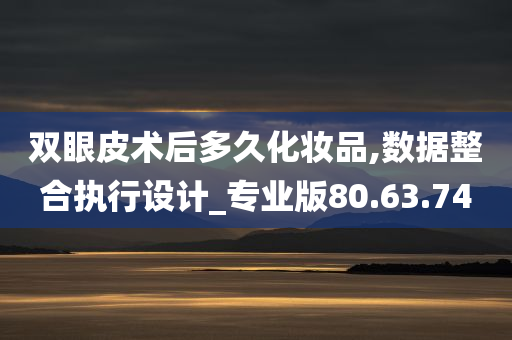 双眼皮术后多久化妆品,数据整合执行设计_专业版80.63.74