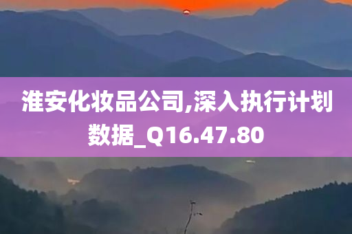 淮安化妆品公司,深入执行计划数据_Q16.47.80