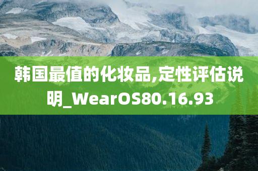 韩国最值的化妆品,定性评估说明_WearOS80.16.93