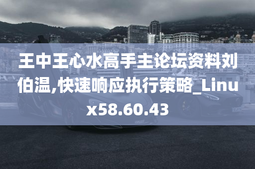 王中王心水高手主论坛资料刘伯温,快速响应执行策略_Linux58.60.43